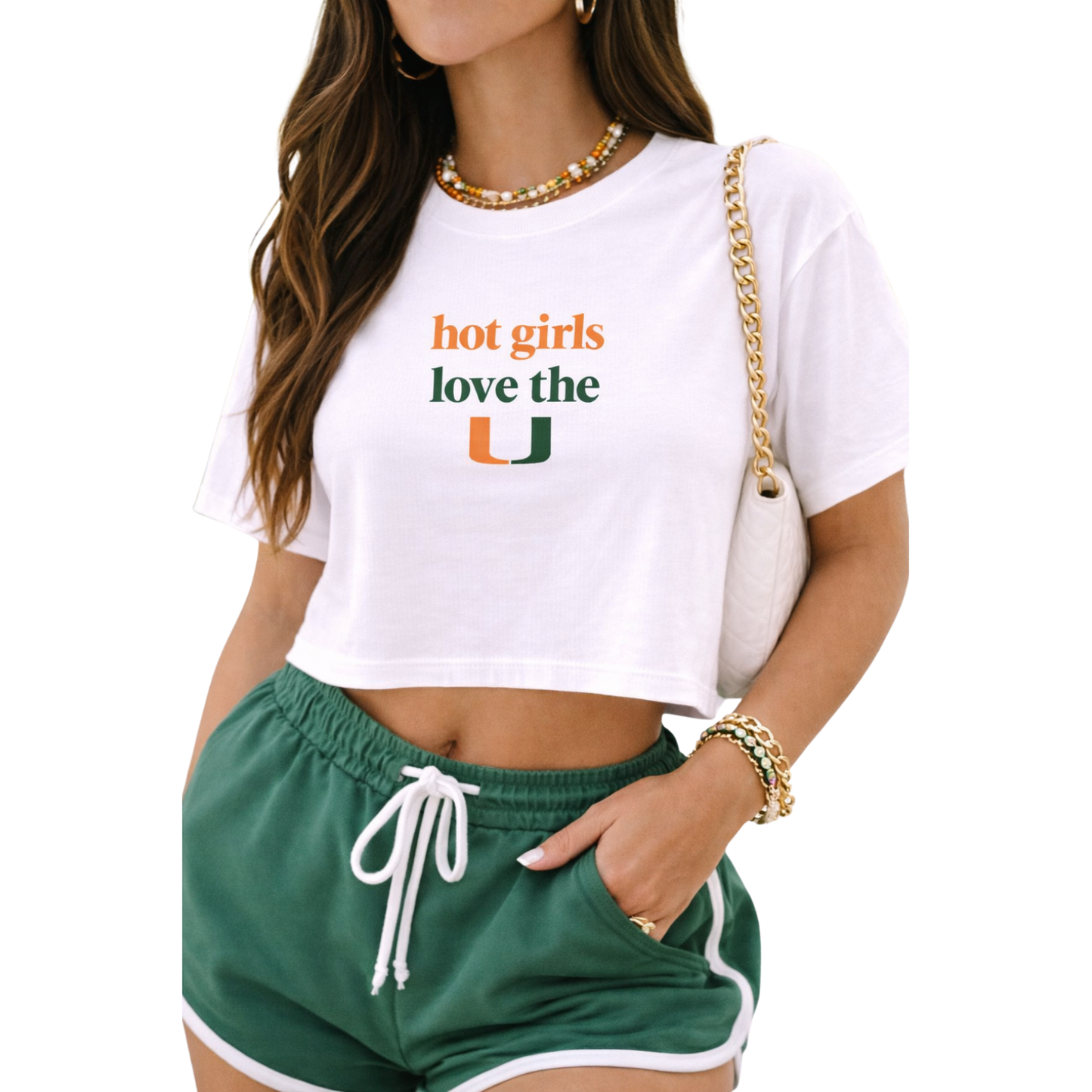 Hot Girls Love The U Crop Tee