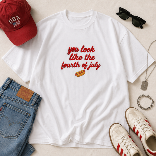 Red, White, and Glizzy Tee