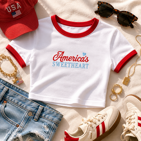 America’s Sweetheart Crop Tee